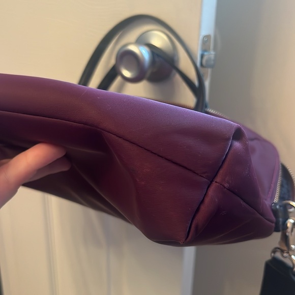 Kate Spade Wilson Road Daveney Plum Double handle Crossbody Nylon Laptop Bag - Picture 8 of 9